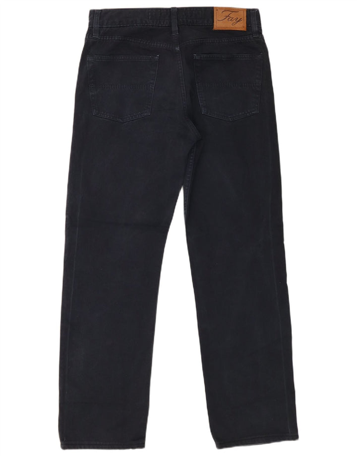 Fay Straight Jeans til mænd W32 L29 marineblå bomuld