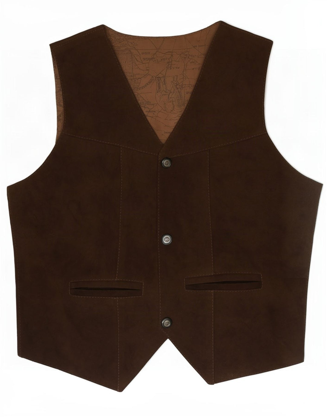 Vintage herre ruskind vest lille brun