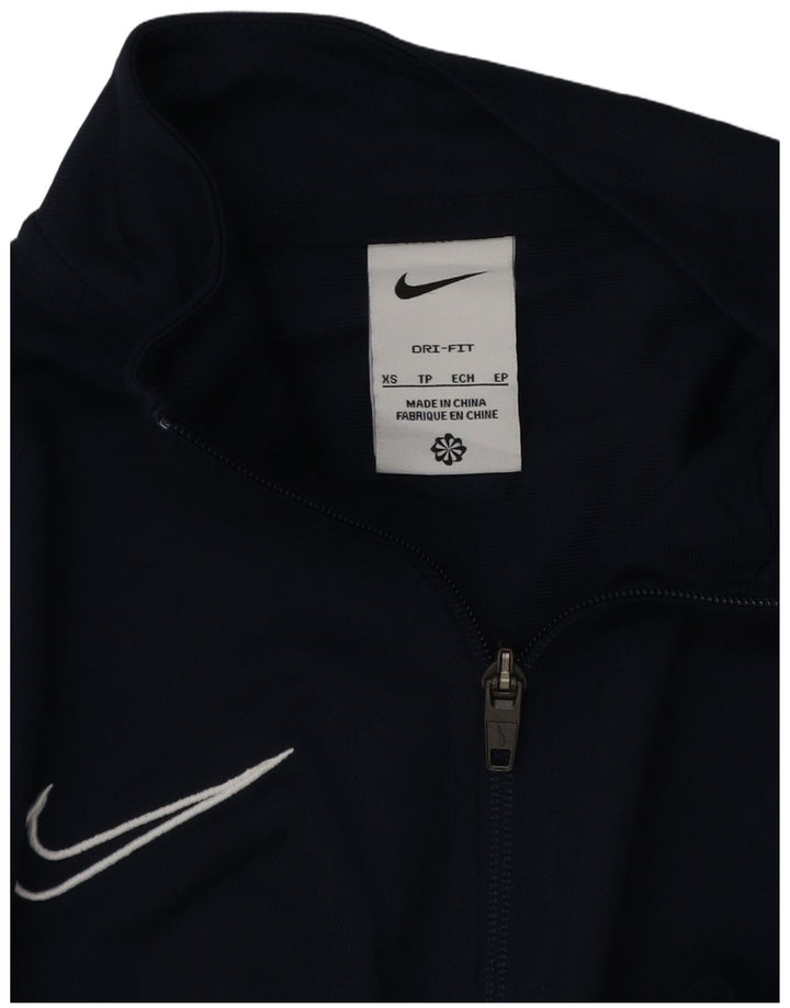NIKE herre Dri Fit træningsdragt topjakke XS marineblå