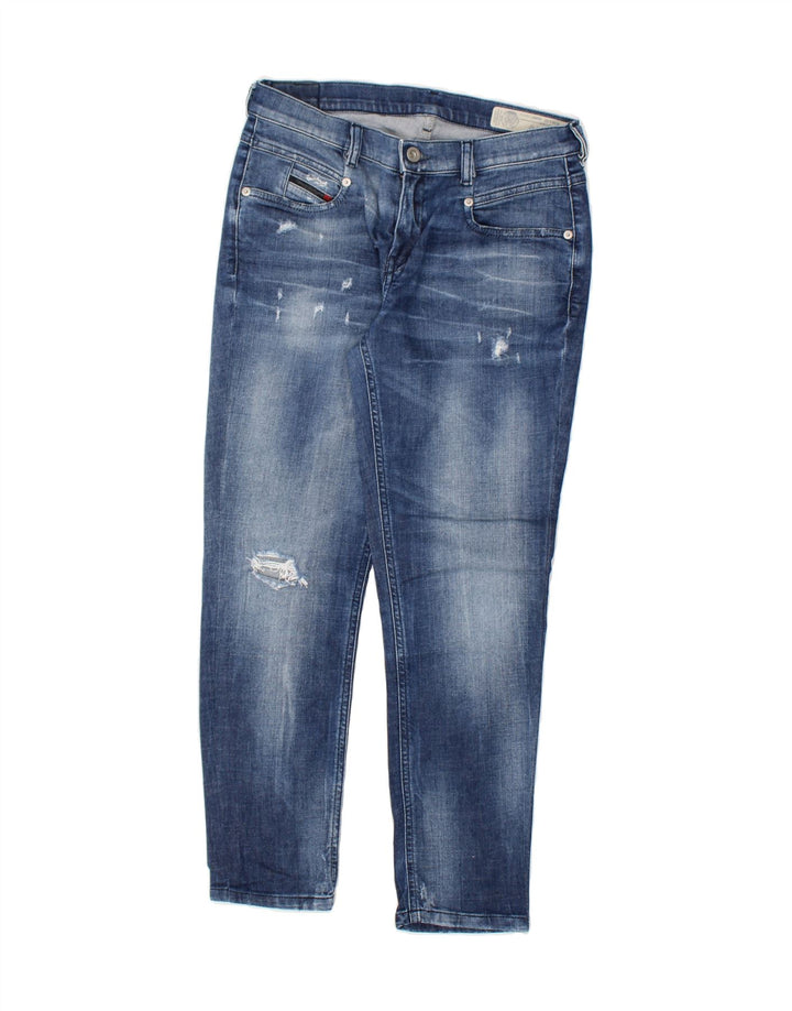 DIESEL Womens Distressed Slim Jeans W26 L27 Blue Cotton Vintage Diesel and Second-Hand Diesel from Messina Hembry 