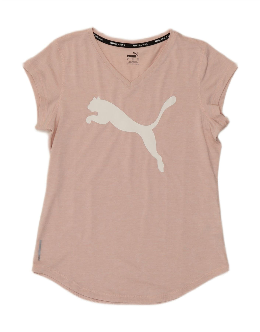 Puma Grafisk T-Shirt Top UK 14 Medium Pink Polyester
