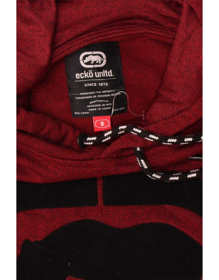 Ecko Unltd Grafisk hættetrøje til mænd Small Bourgogne Polyester