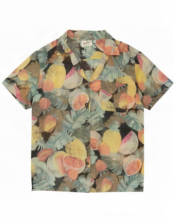 Vintage Womens Short Sleeve Shirt IT 46 Large Multicoloured Floral