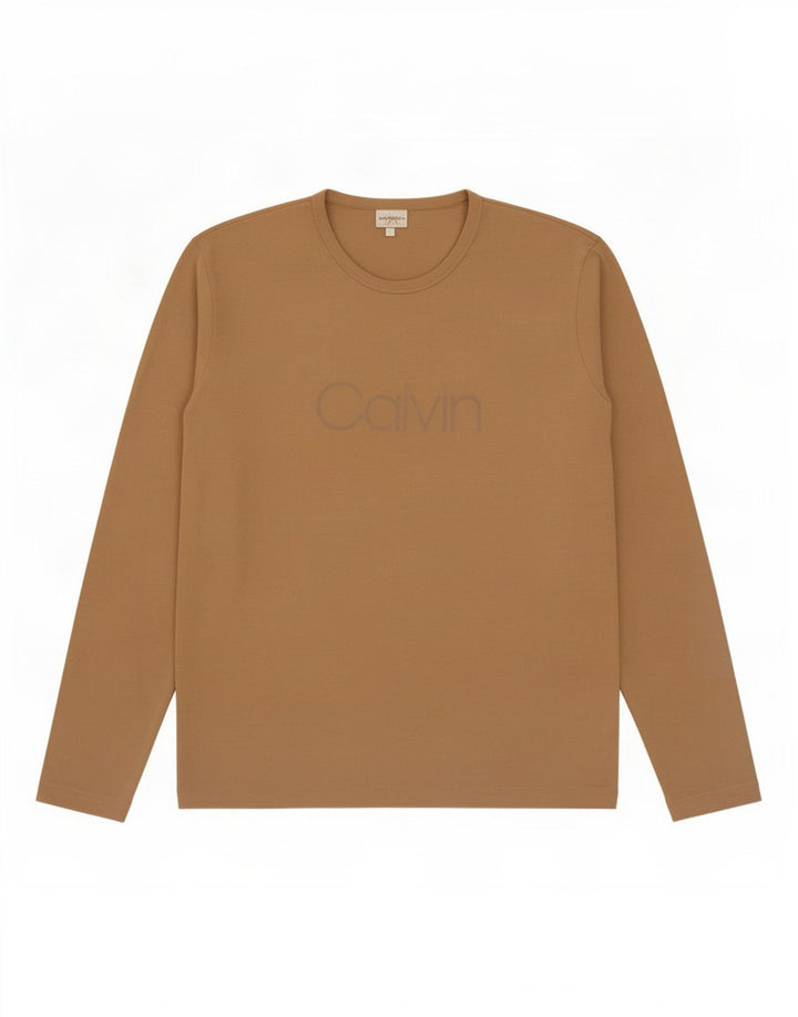 Calvin Klein Herre Grafisk Top Langærmet Stor Beige