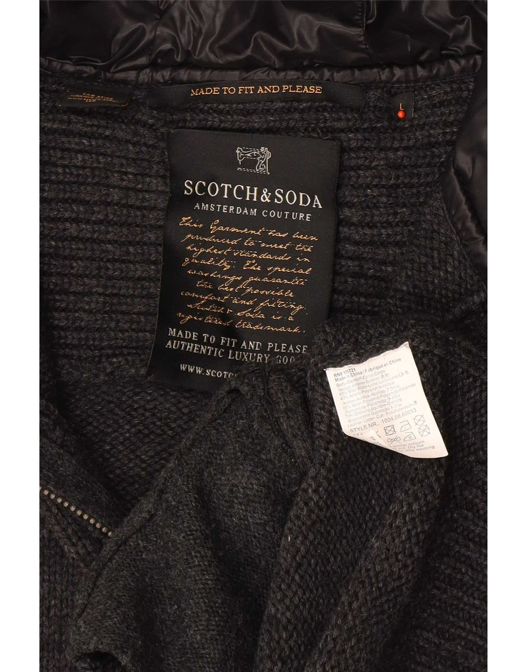Scotch & Soda Herre Cardigan Sweater Stor Grå Uld