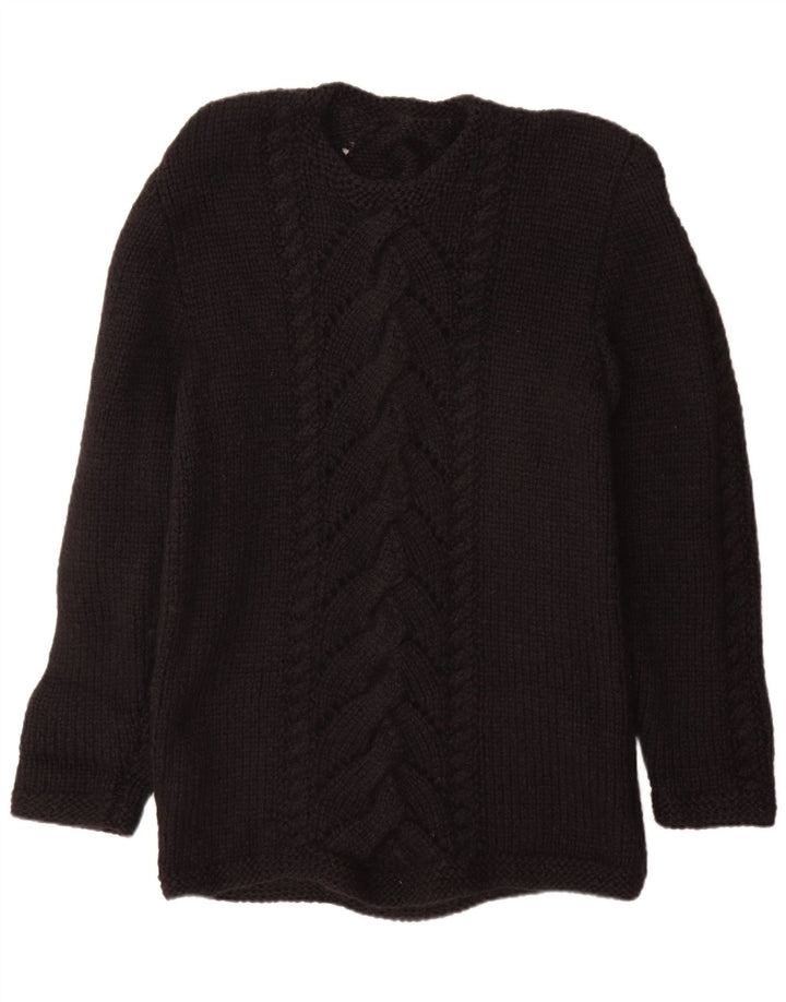 Vintage kvindes sweaterkjole UK 16 Large Sort