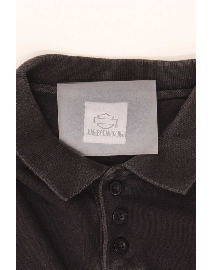 Harley Davidson herre poloskjorte stor sort bomuld