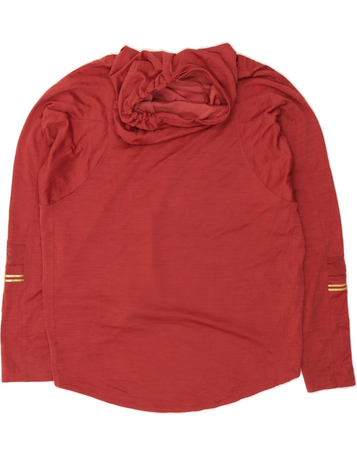 NIKE Womens Dri Fit Hooded Top Long Sleeve UK 18 XL Red Polyester Vintage Nike and Second-Hand Nike from Messina Hembry 