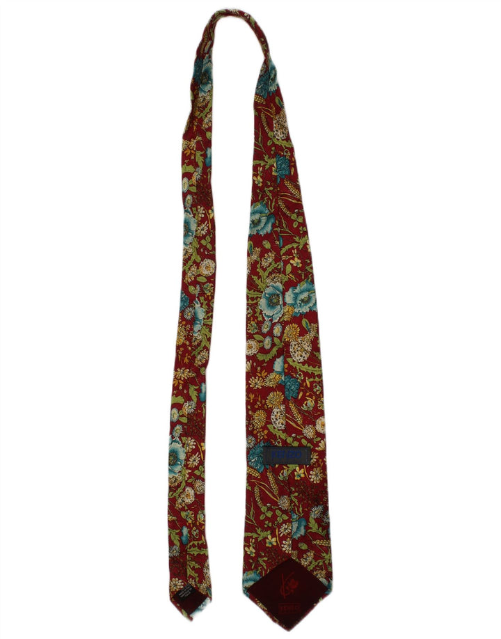 Kenzo Herre Slips One Size Burgundy Floral Silke Designer