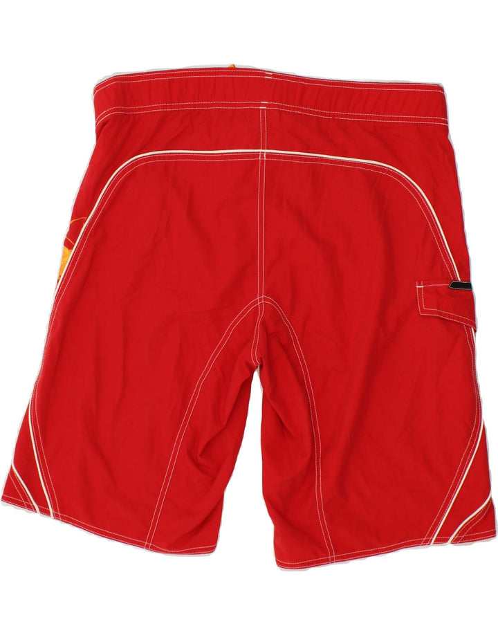 ADIDAS grafiske badeshorts til mænd, medium rød polyester