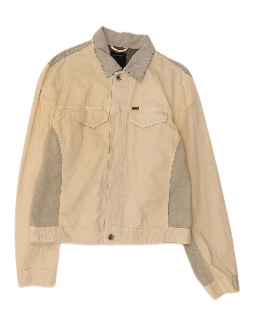 GAS Dame denimjakke UK 18 XL Off White Colourblock