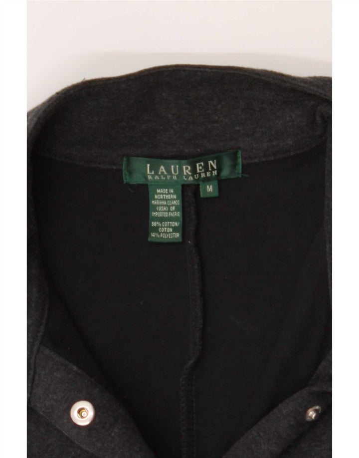 Ralph Lauren Womens Bomber Jacket UK 14 Medium Grey Bomuld