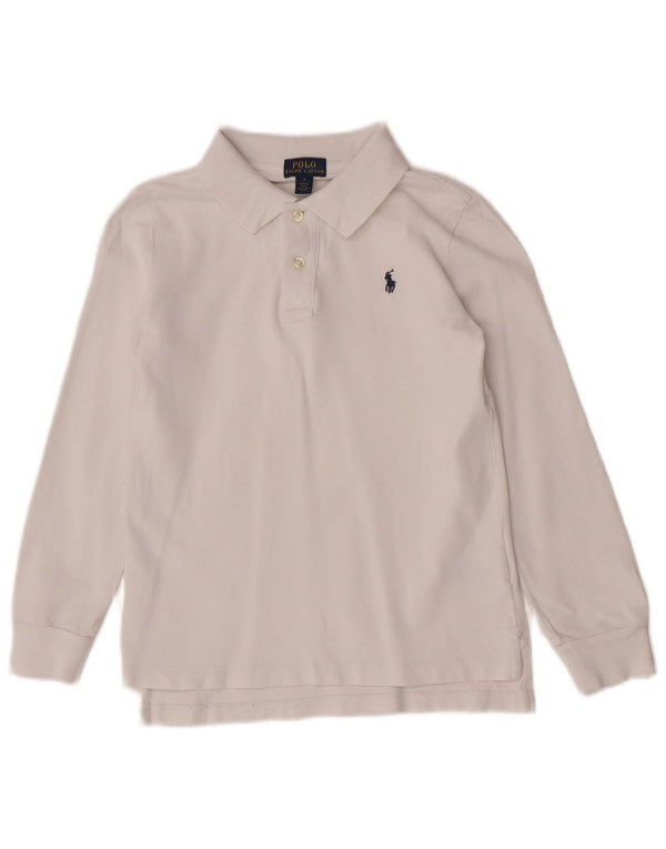Polo Ralph Lauren drenge langærmet Regular Fit polo skjorte 6-7 år hvid