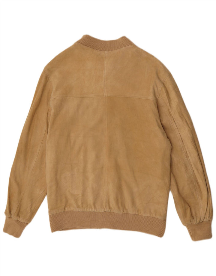 Vintage herre ruskind bomberjakke UK 38 Medium Beige