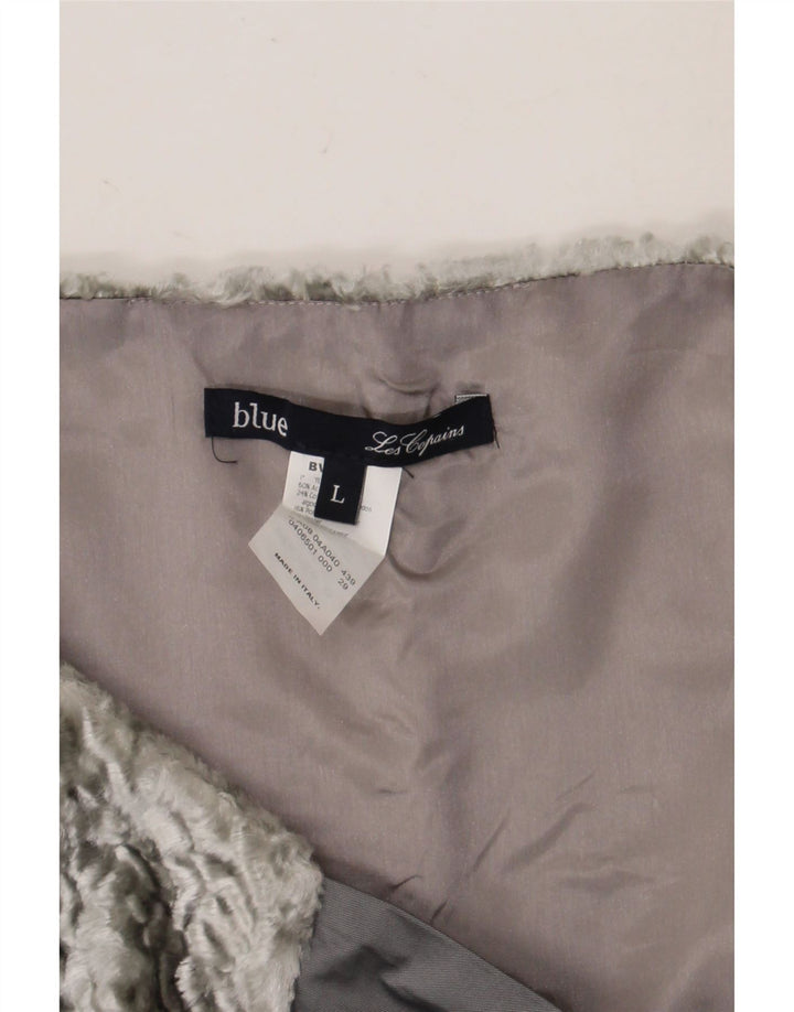 Les Copains Dame Bolero Jacket UK 14 Large Grey Acetate