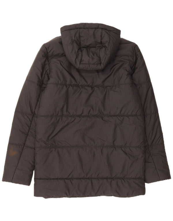 JACK WOLFSKIN Herre hættepolstret jakke UK 40 Medium Sort Polyester