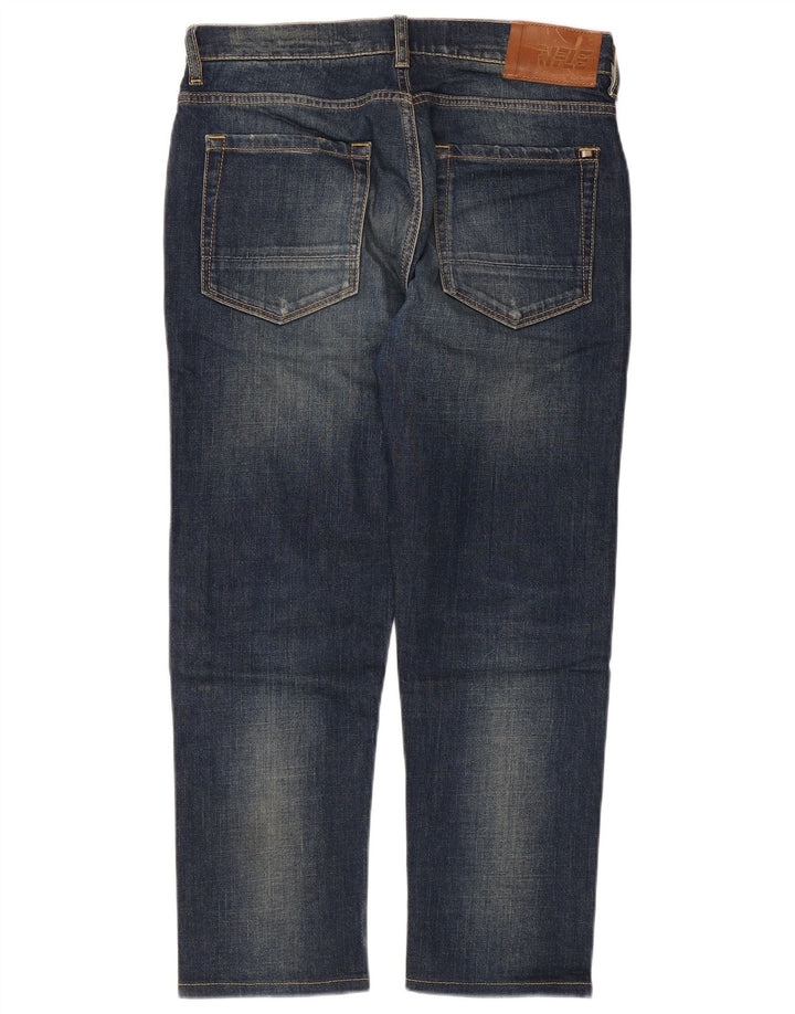 Rifle herre cropped jeans W30 L25 marineblå bomuld