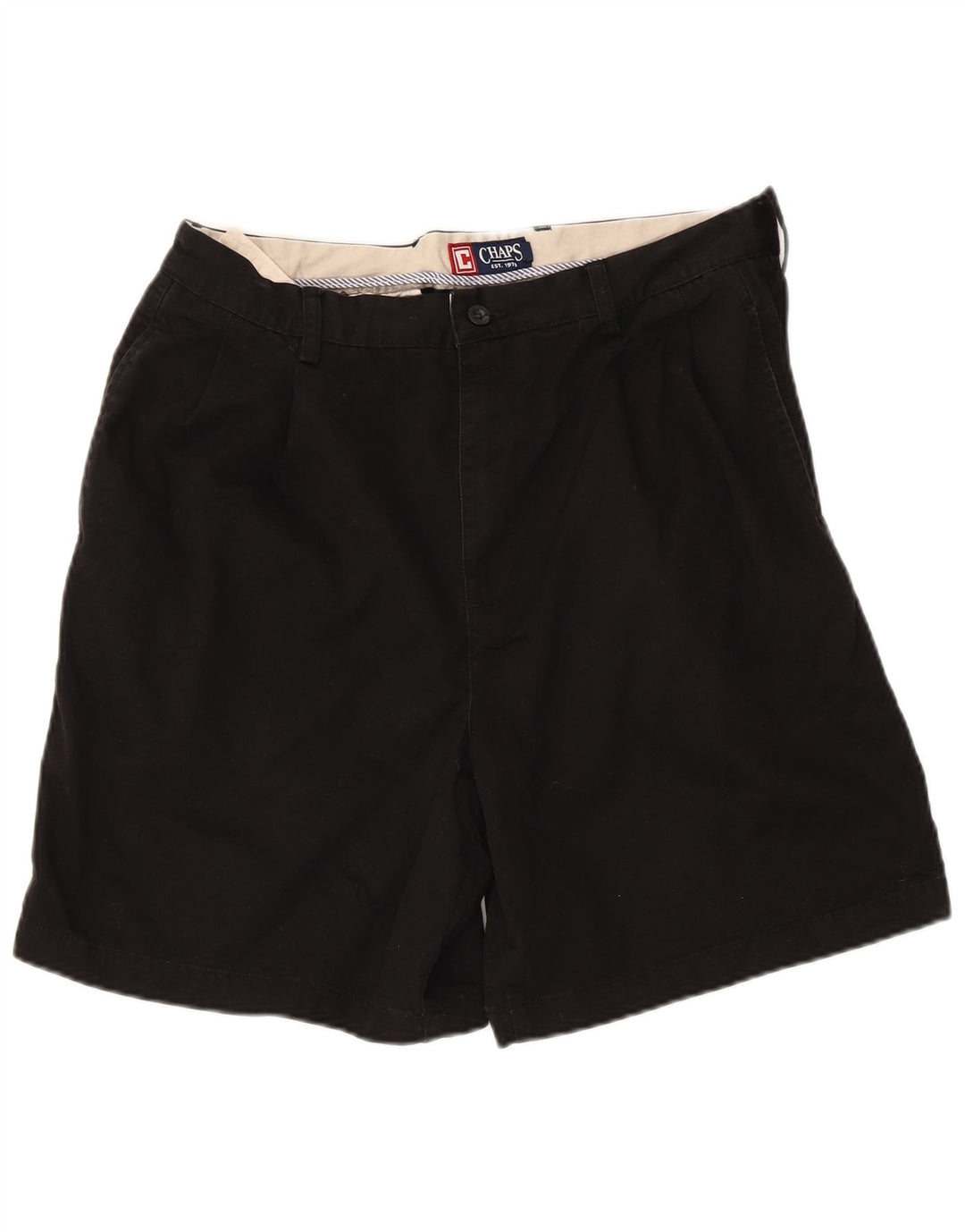 Chaps Herre Chino Shorts W34 Stor Sort Bomuld