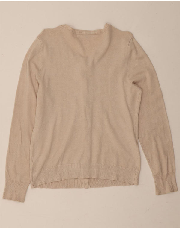 John Lewis dame cardigan sweater UK 12 Medium Beige Viscose