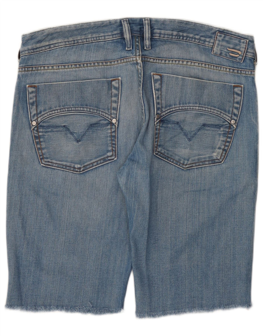 Diesel Herre Distressed Denim Shorts W34 Large Blue Cotton