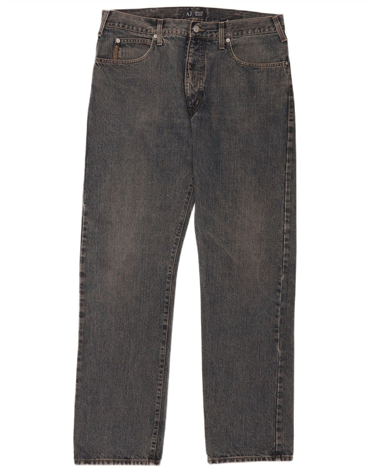 Armani Straight Jeans til mænd W38 L33 Blå Bomuld