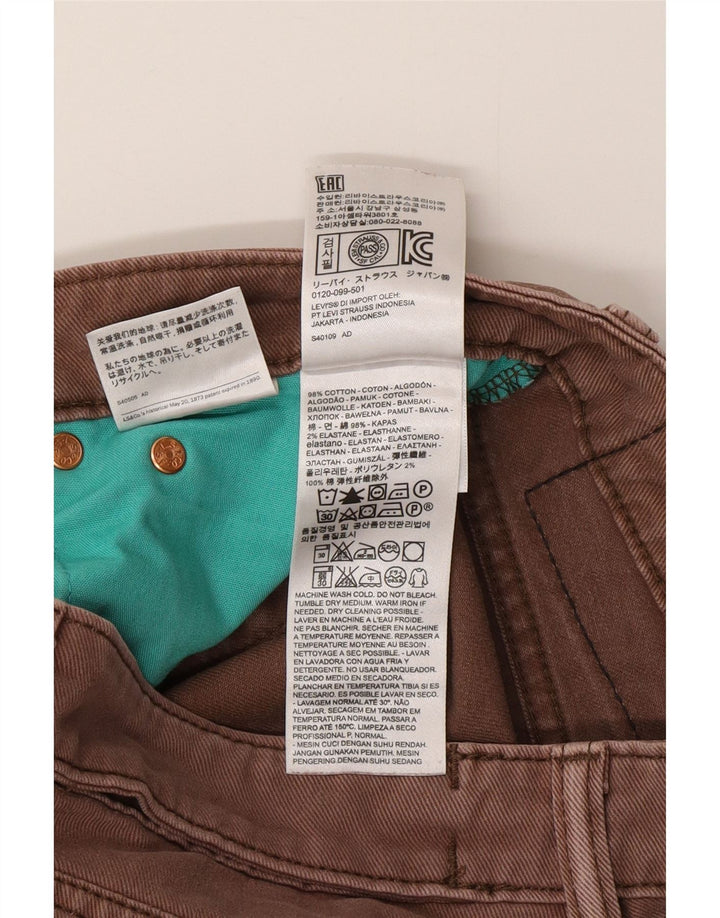 Levi's Herre 511 Slim Jeans W28 L30 Brun Bomuld