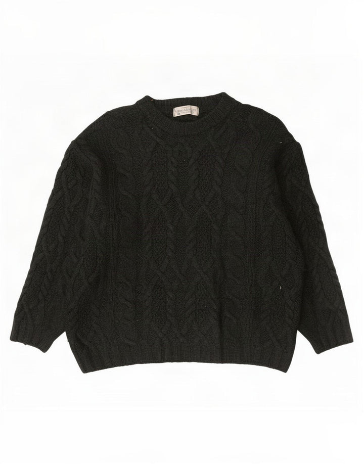 Marks & Spencer dame sweater med rund hals i overstørrelse UK 10 Lille grøn