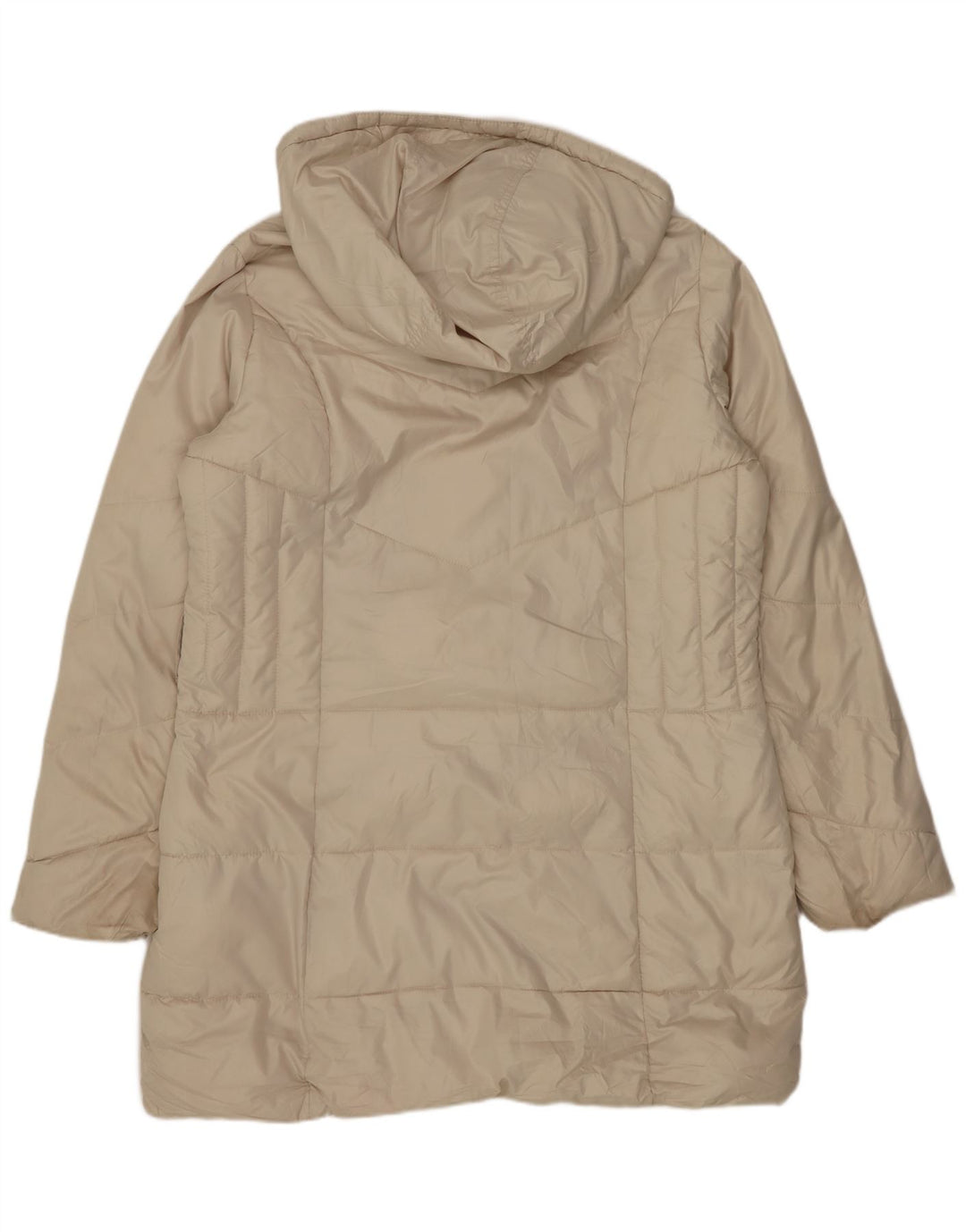 Marks & Spencer Dame Hætte Oversized Polstret Frakke UK 14 Medium Off White