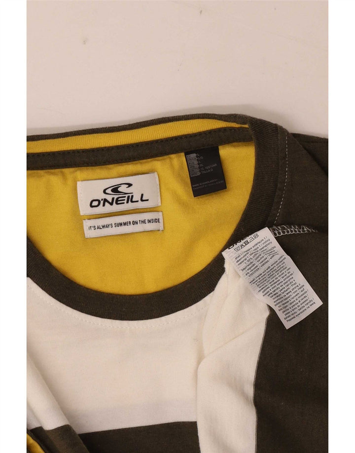 O'Neal Herre T-shirt Top Stor hvid stribet bomuld