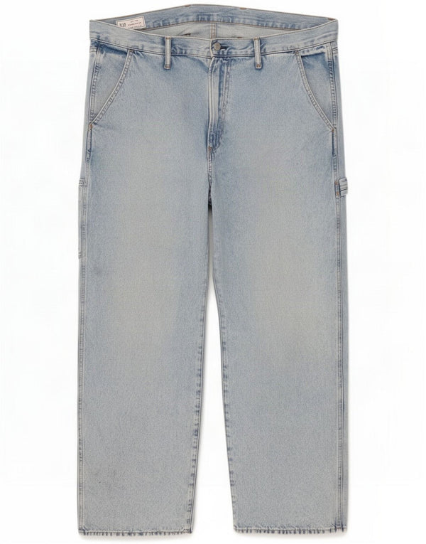 Gap Herre Carpenter Cargo Straight Jeans W40 L30 Blå Bomuld