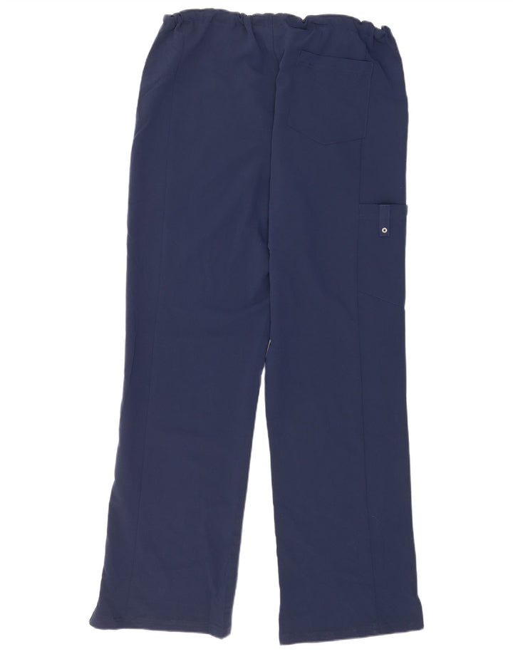 Dickies Dame Straight Cargo Bukser Large W34 L33 Navy Blue Polyester