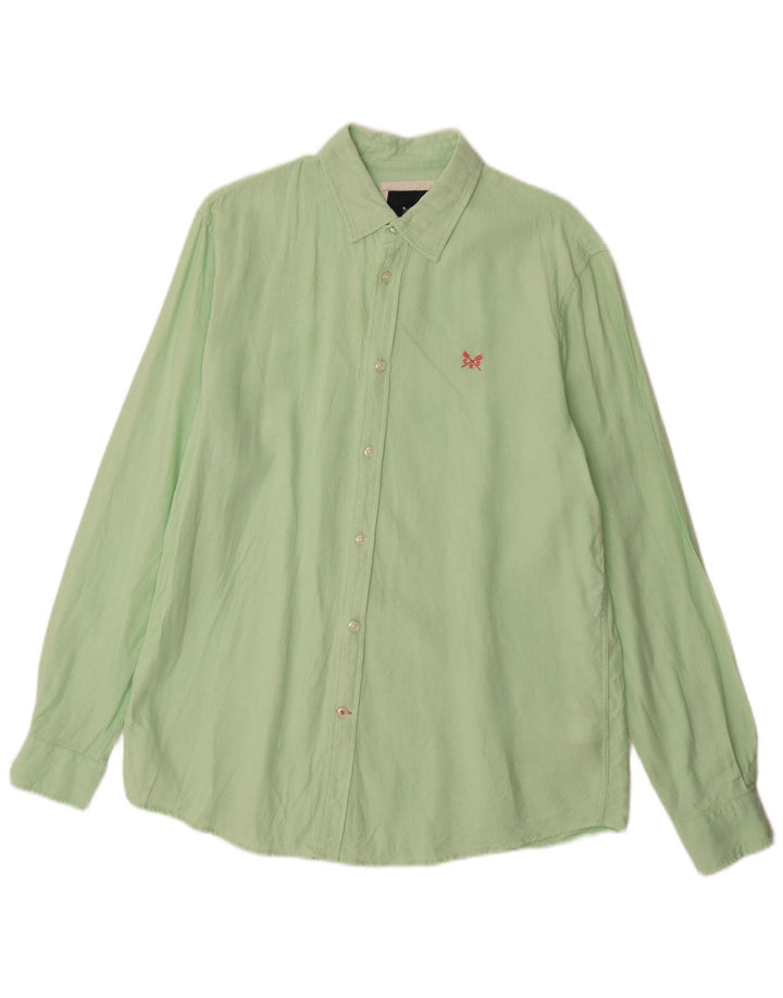 Crew Clothing Herreskjorte Medium Green Linen