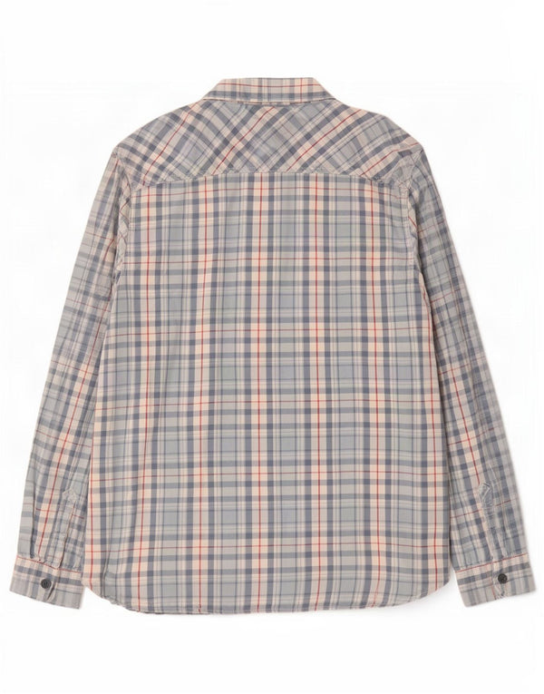 Weird Fish Mens Flannel Shirt 2XL Blue Plaid Cotton