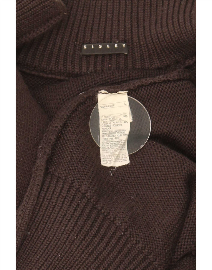 Sisley Herre Cardigan Sweater Stor Brun Uld