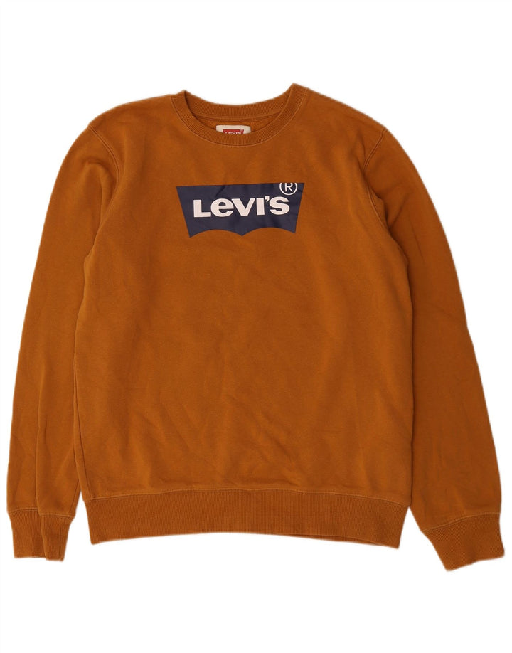 Levi's Boys Grafisk Sweatshirt Jumper 15-16 år Brun Bomuld