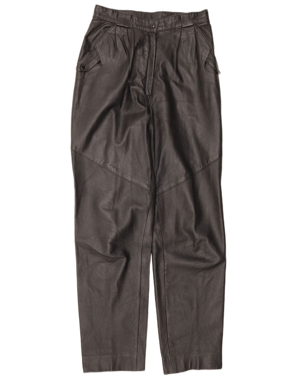 Gabriella Benelli Womens High Waist Trousers IT 40 Small W26 L30 Black