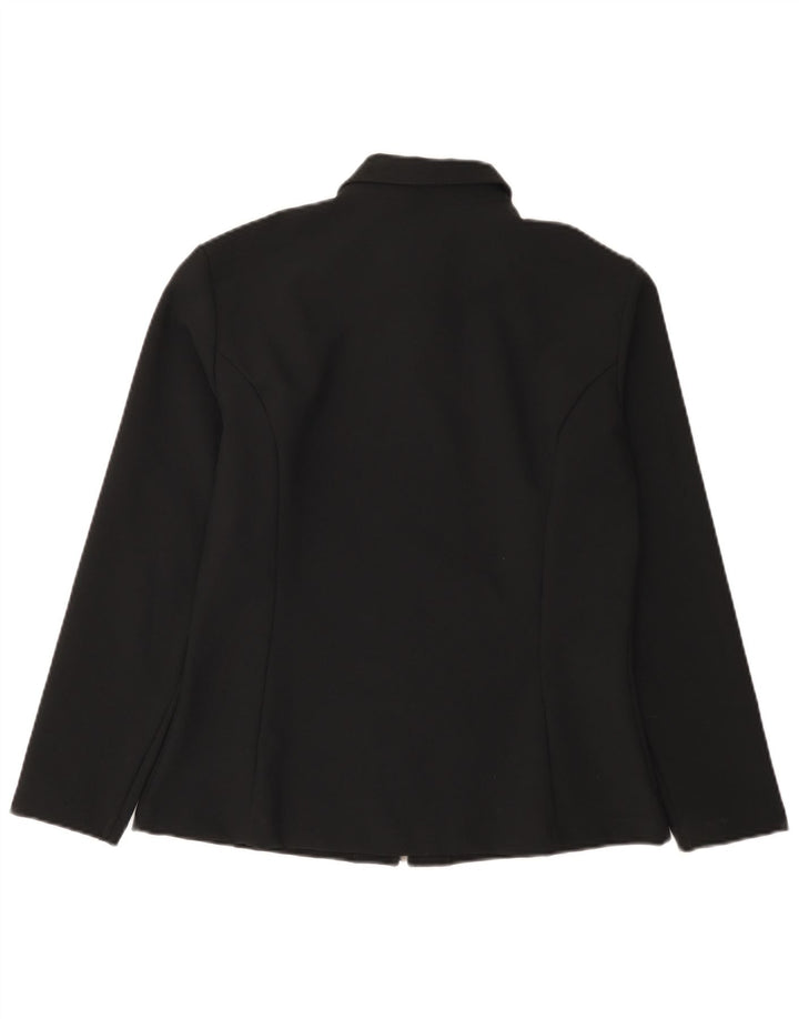 Benetton Dame Blazer Jacket IT 46 Stor Sort Polyester