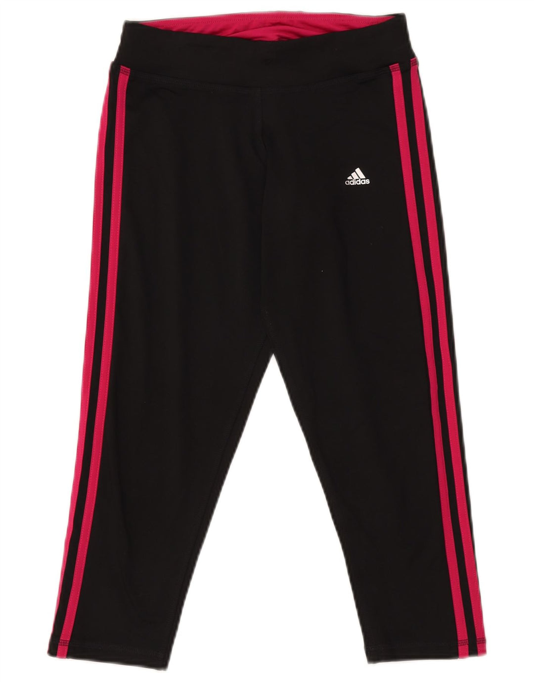 Adidas Womens Climalite Capri Leggings UK 8/10 Small Black Polyester