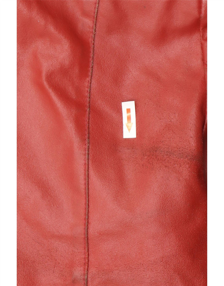 Vintage dame læderjakke UK 14 Medium Rød