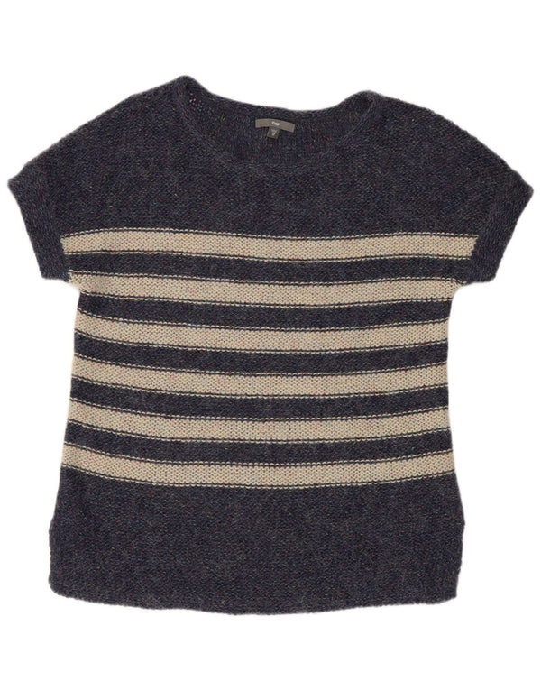 Gap kvinders kortærmet rund hals sweater UK 6 XS marineblå stribet