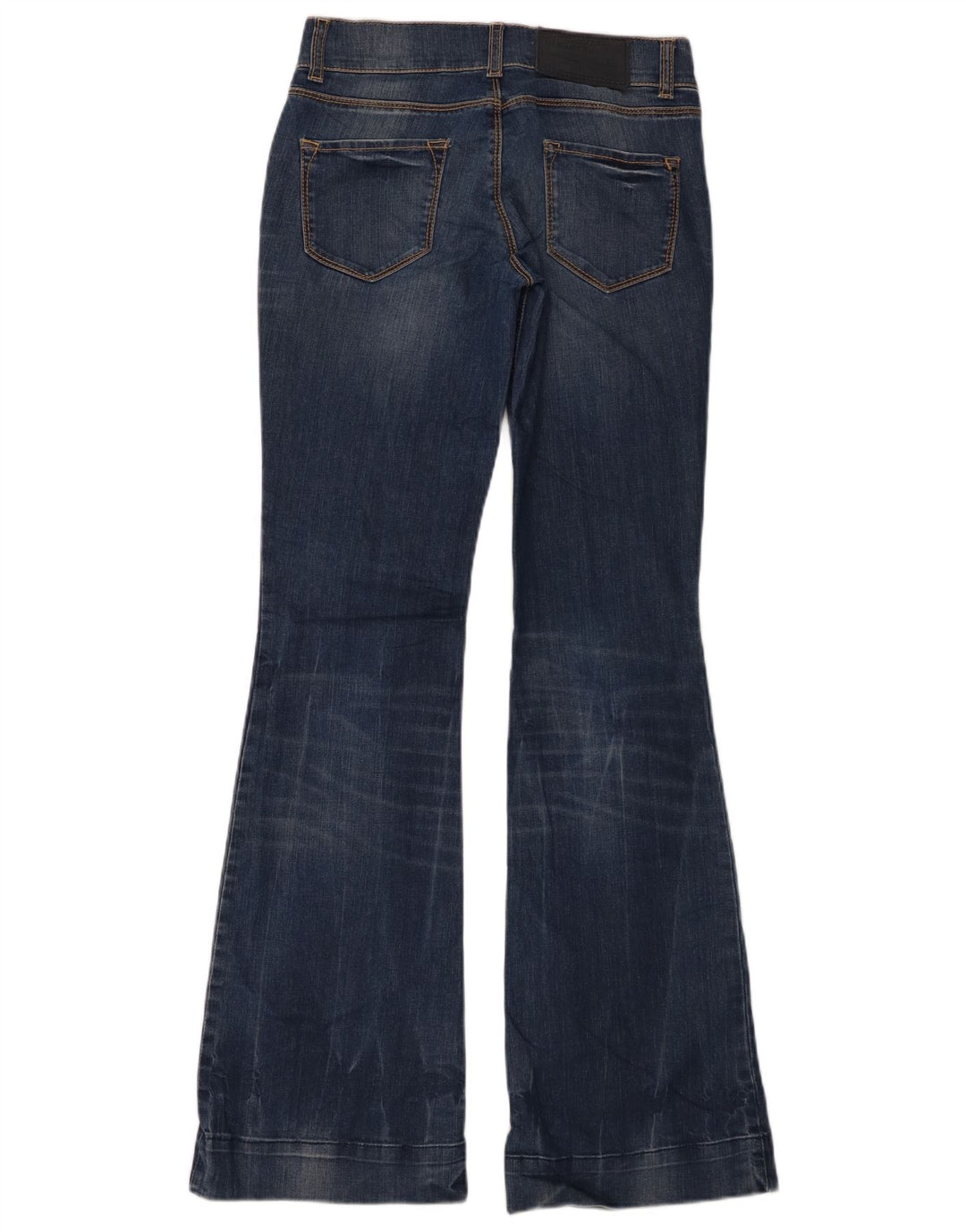 BENETTON Dame Flared Jeans IT 40 Small W28 L32 Blå Bomuld