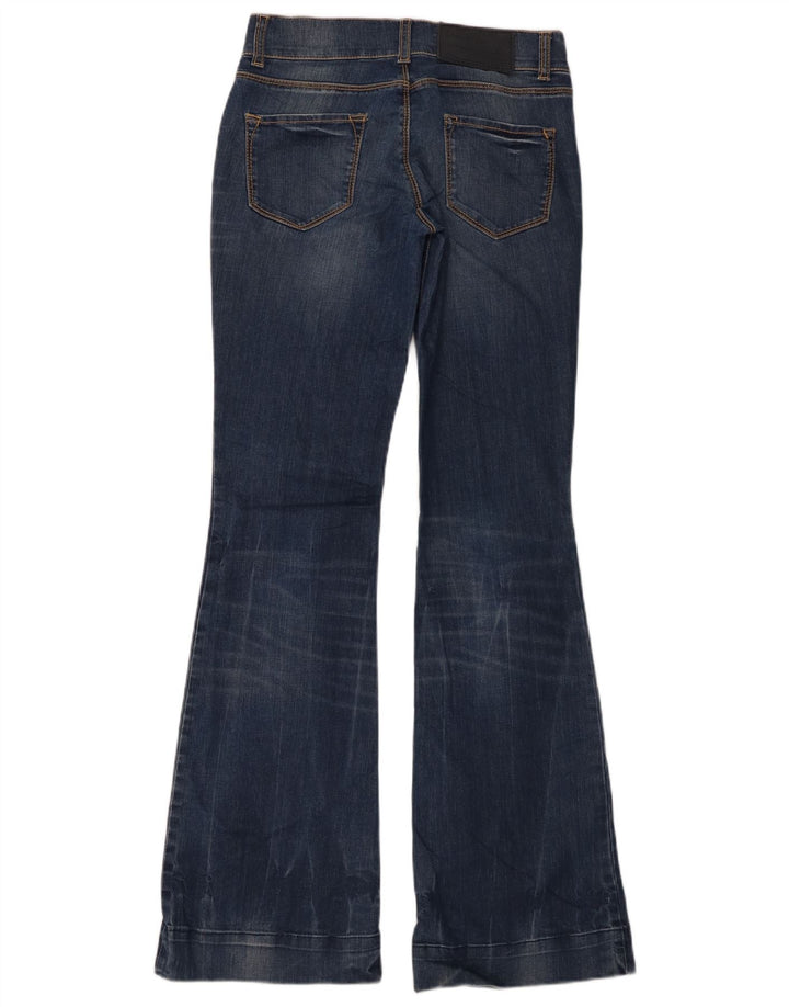 BENETTON Dame Flared Jeans IT 40 Small W28 L32 Blå Bomuld
