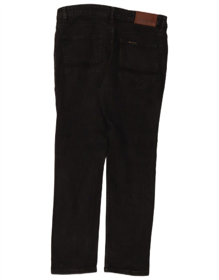 BEN SHERMAN Straight jeans til mænd W36 L28 sort bomuld