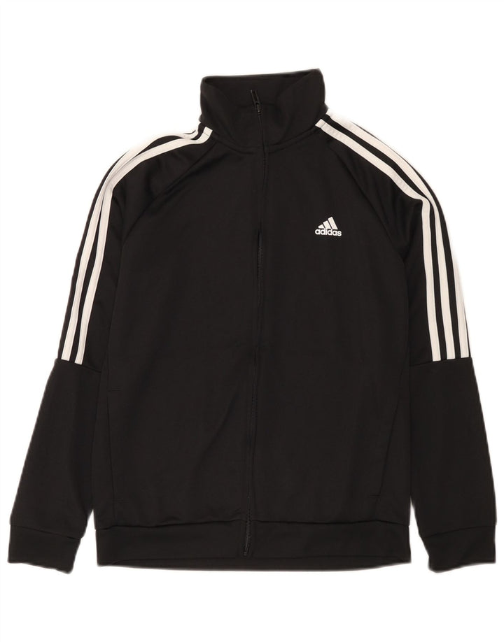 Adidas Boys Aeroready Tracksuit Topjakke 11-12 År Sort Polyester