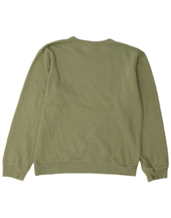 Adidas Dame Sweatshirt Jumper US 14/16 Stor grøn bomuld