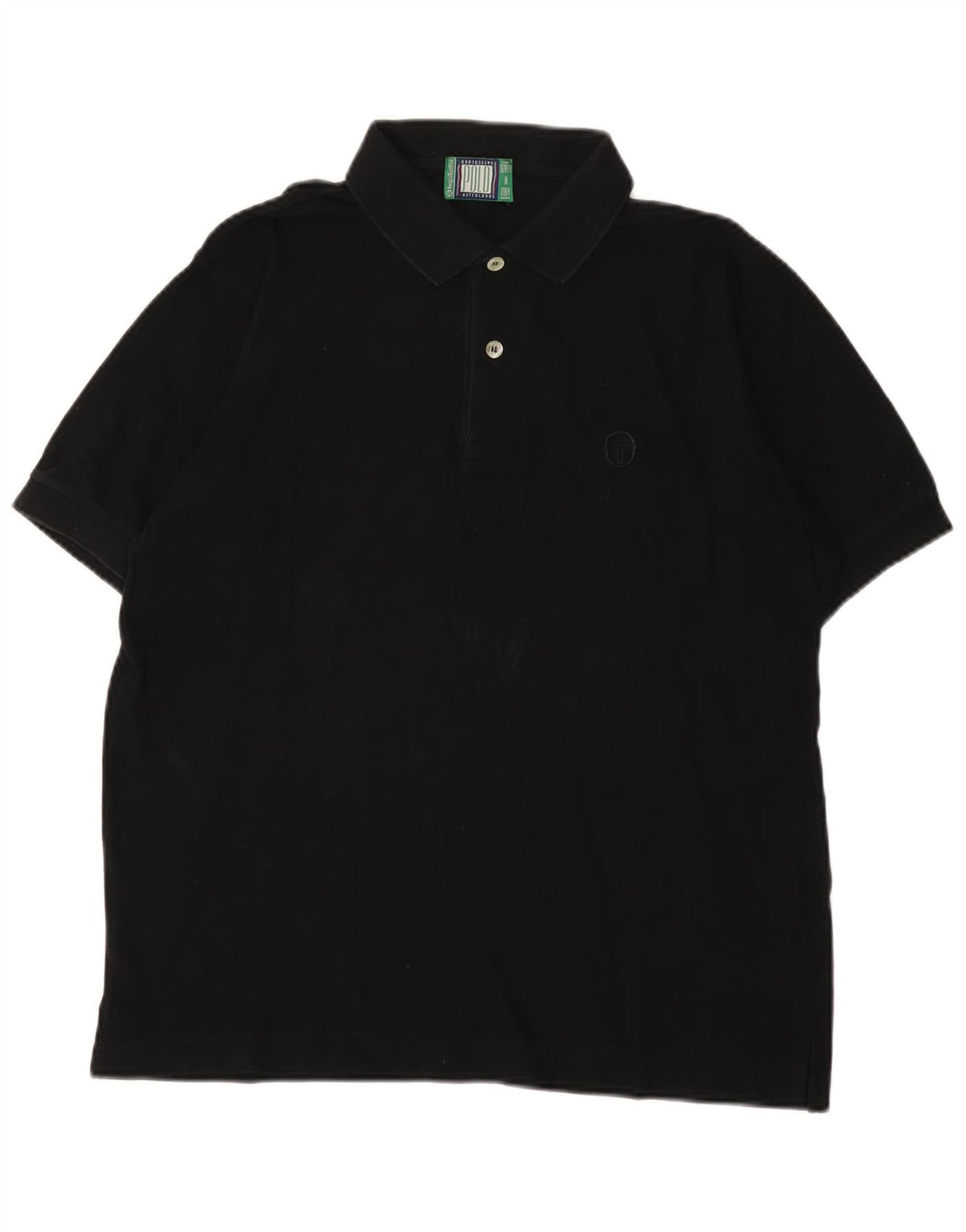 Sergio Tacchini Herre poloshirt IT 48 Medium Sort Bomuld