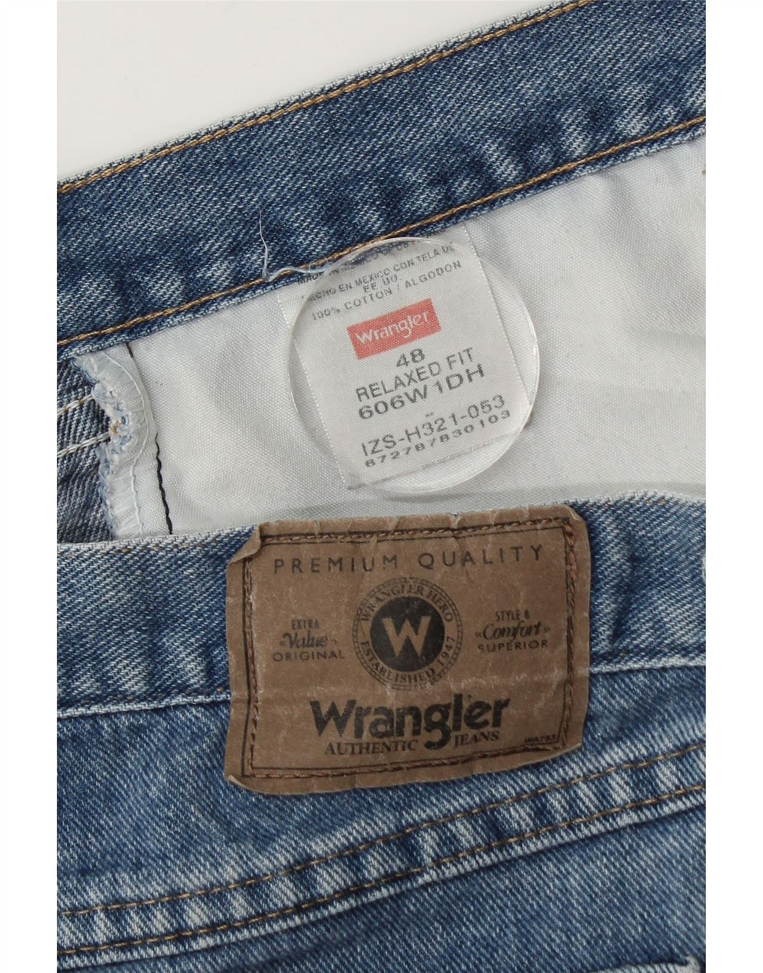 WRANGLER Herre Relaxed Fit denimshorts W48 4XL Blå Bomuld