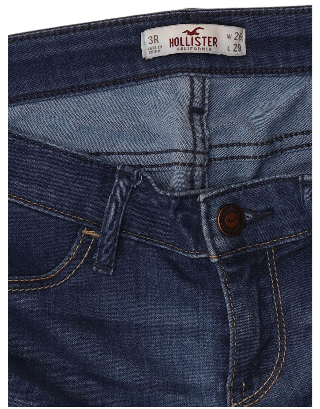 HOLLISTER Dame Skinny Jeans US 3 XS W26 L29 Blå