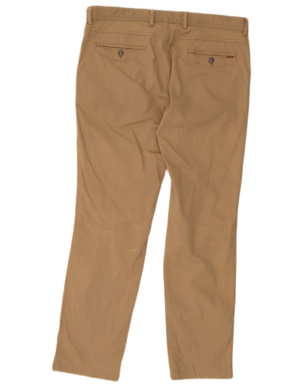 Massimo Dutti Herre Slim Fit Chinobukser EU 44 Large W36 L30 Beige Bomuld