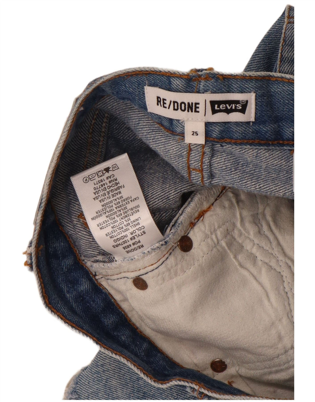 Levi's denimshorts til kvinder W25 XS blå bomuld